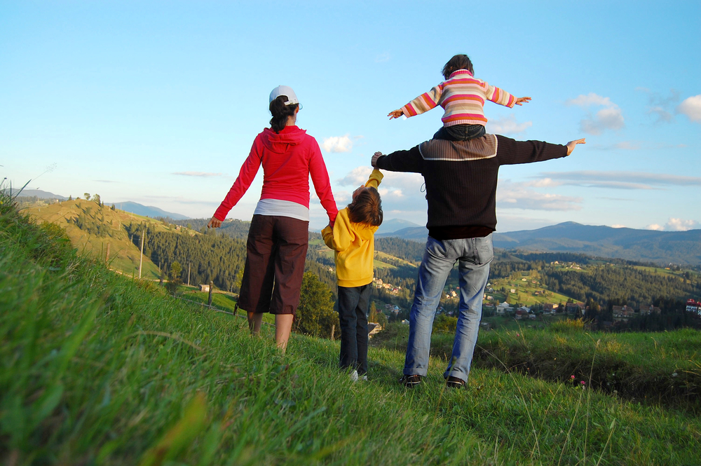 famille en montage